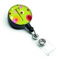 Teachers Aid Letter F Monogram Lime Green Retractable Badge Reel TE54497